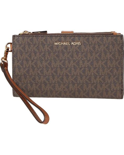 michael kors jet set double gusset wristlet|michael kors wallet double zip.